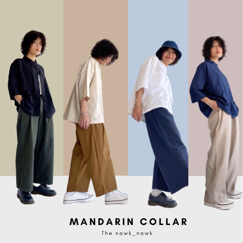 Oversized top - 女装衬衫 - 棉．麻 白色