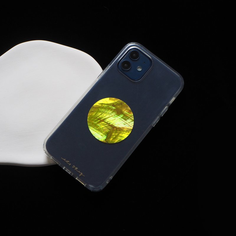 发现圆形FoundRound 天然真贝 iPhone 手机壳 匠人手工做 - 手机壳/手机套 - 贝壳 蓝色