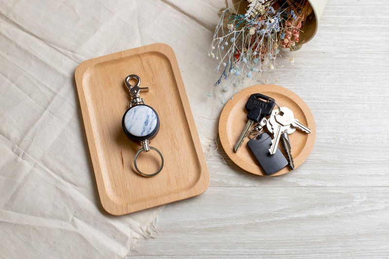 i好溜 伸缩钥匙圈 -渐变色系列 / 大理石_AYN9 - 钥匙链/钥匙包 - 其他材质 白色