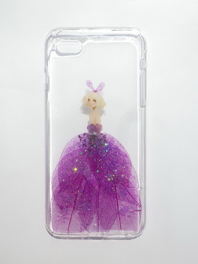Anny's workshop手作押花手机保护壳，紫色礼服 (欢迎订制) - 手机壳/手机套 - 塑料 紫色