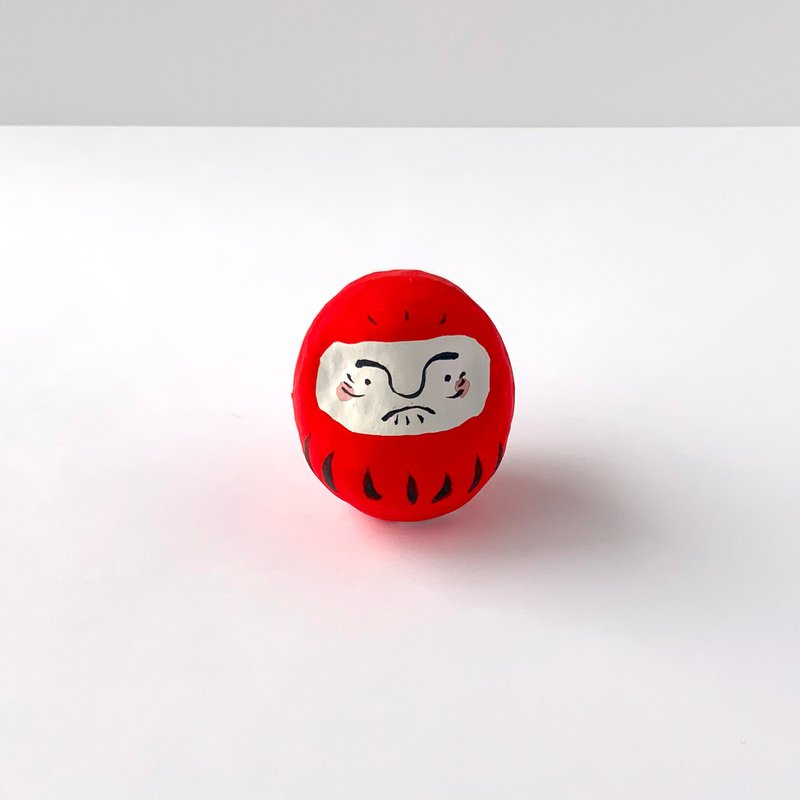 朱红色达摩 - 摆饰 - 纸 红色