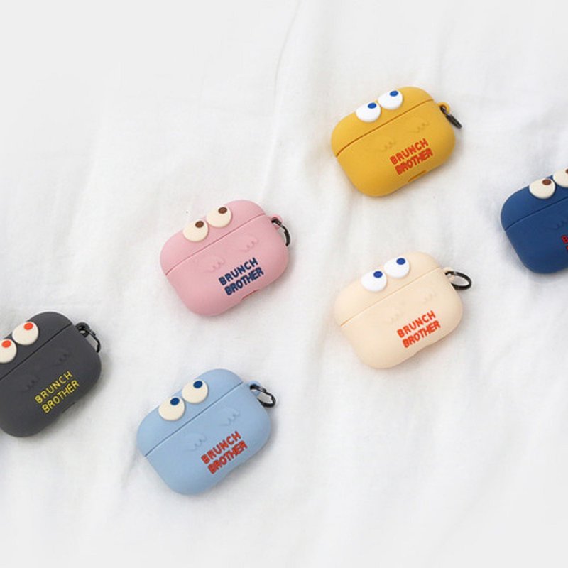 Romane Brunch brother 早午餐兄弟 幽灵造型 Airpods pro保护套 - 耳机收纳 - 硅胶 
