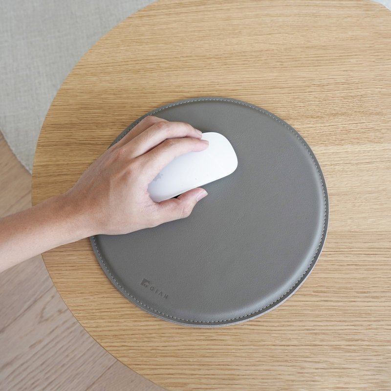 皮革鼠标垫 | 餐垫 - 鼠标垫 - 真皮 灰色