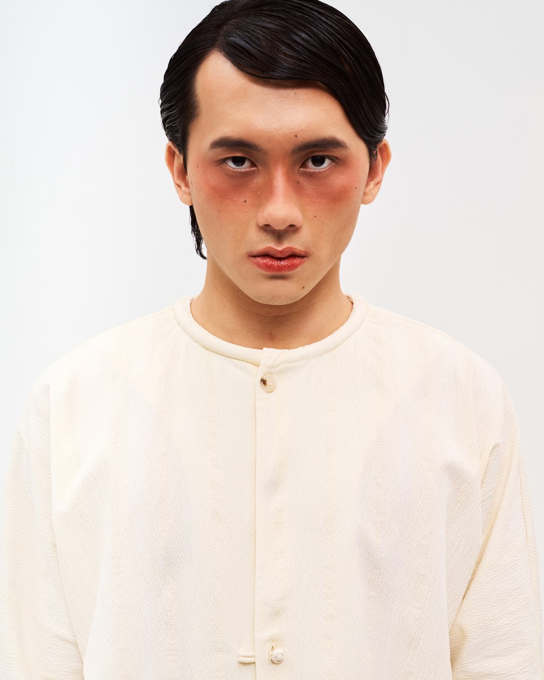 男士：Tart 短版上衣（蛋壳白） - 男装上衣/T 恤 - 棉 白色