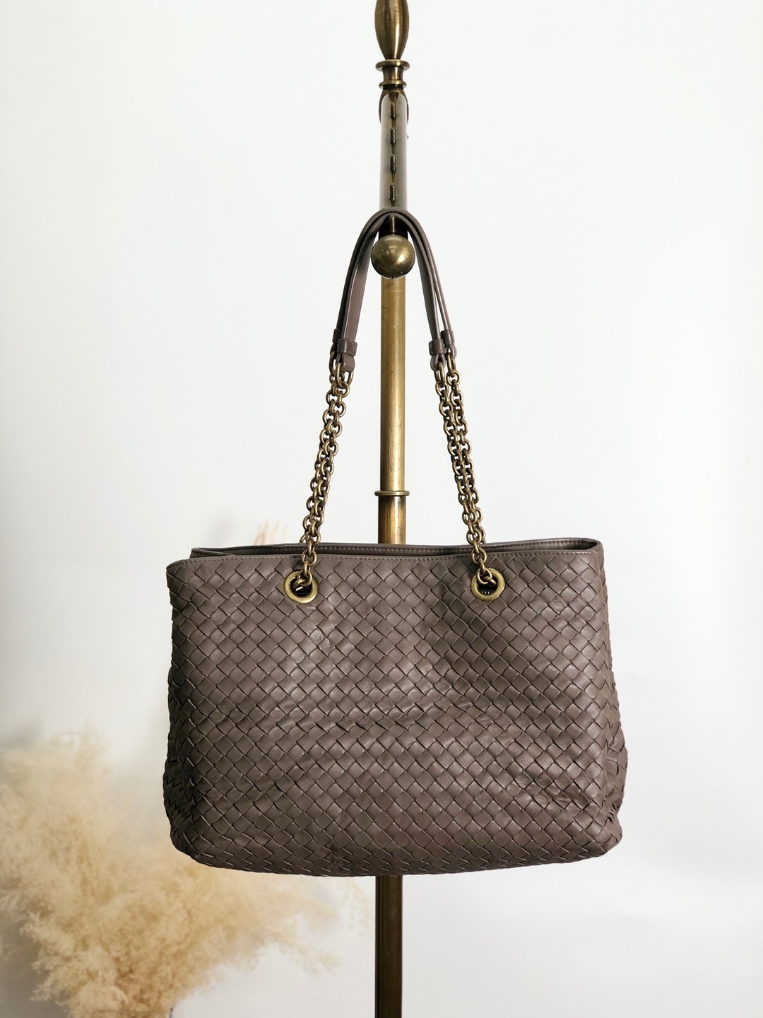 【 日本直送 名牌中古包 】Bottega Veneta 葆蝶家 托特包 棕色 皮革 编织 bt5nbz - 手提包/手提袋 - 真皮 咖啡色