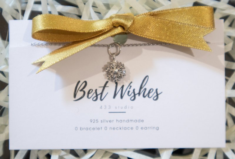 925 SILVER 雪花 颈链 - 银 - 颈链 - 项链 - 纯银 银色