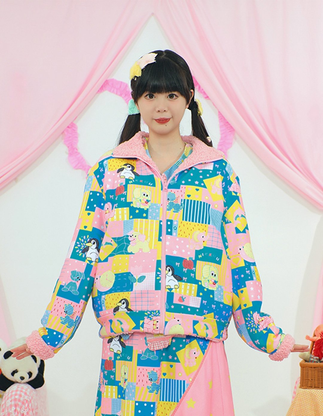 原创印花双面穿外套冬装摇粒绒羊羔绒 - 男装外套 - 其他材质 多色
