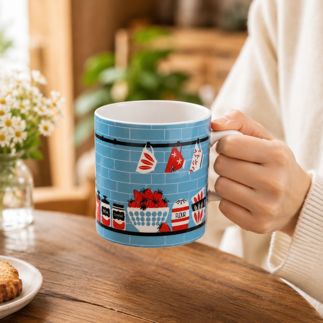 英国 Rayware 北欧家庭厨房布景风格设计马克杯 (蓝色) - 咖啡杯/马克杯 - 陶 蓝色