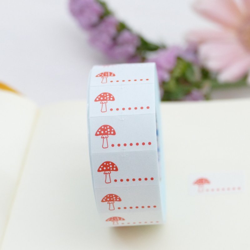 标签贴纸 香菇 (无打孔) - 贴纸 - 纸 红色
