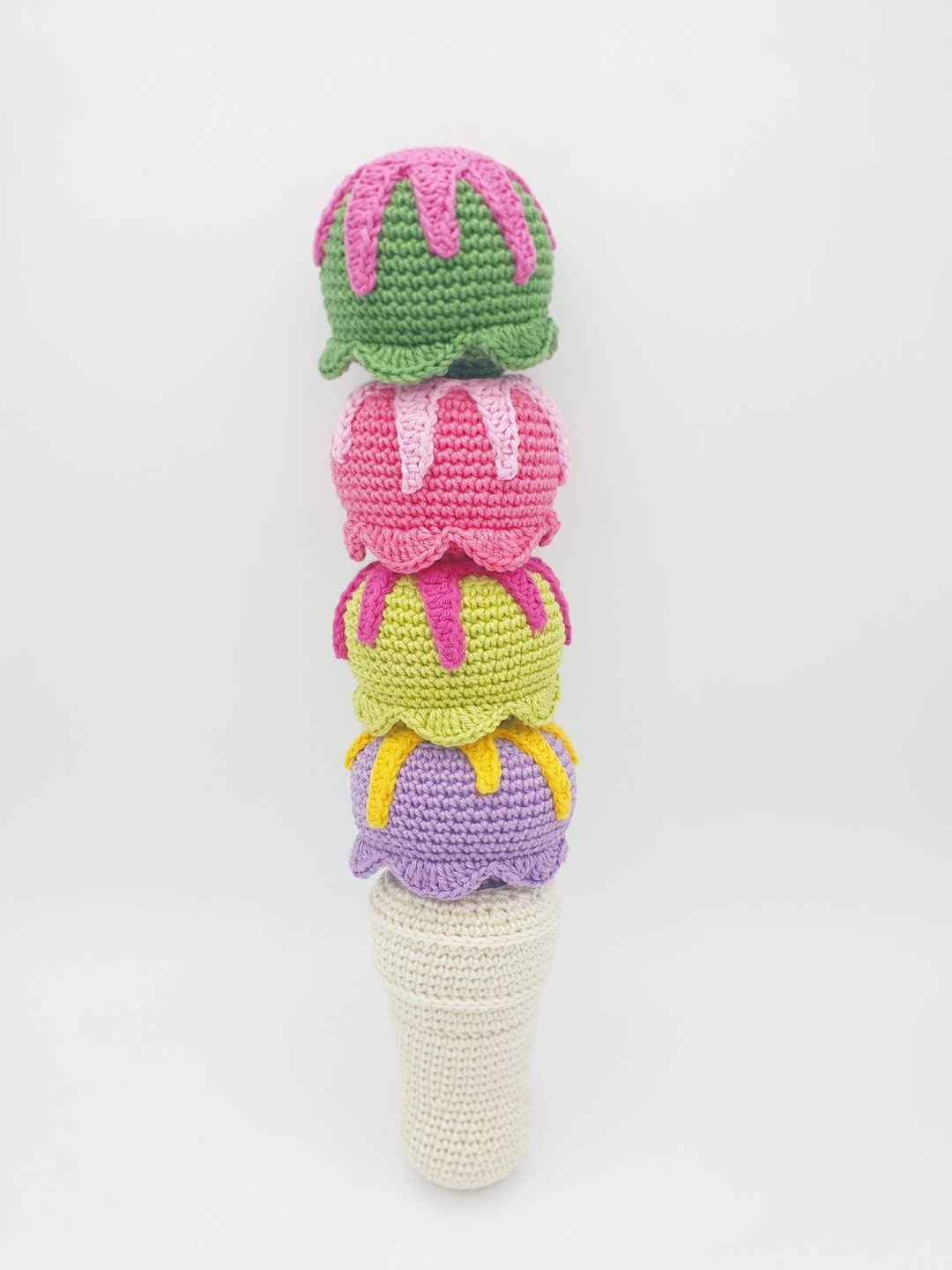 Ice Cream Cone Stacking Toy | Amigurumi Crochet PATTERN PDF - 手工艺教程/工具书 - 其他材质 