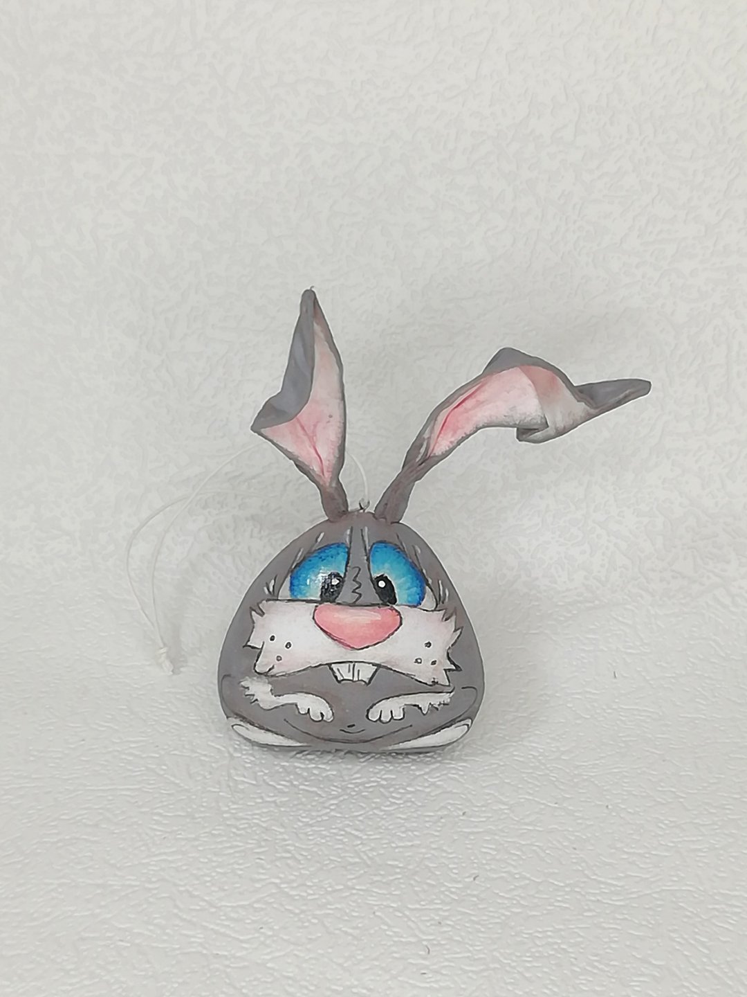 Rabbit ornament, bunny gift - 玩偶/公仔 - 压克力 灰色