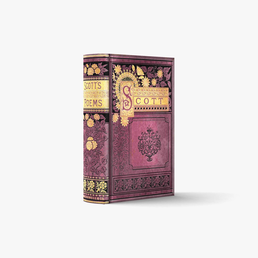 fake book box / POEMS I -SCOTT-A【S / 1 book】 | 3D papercraft, PDF template - 图文模板设计 - 其他材质 