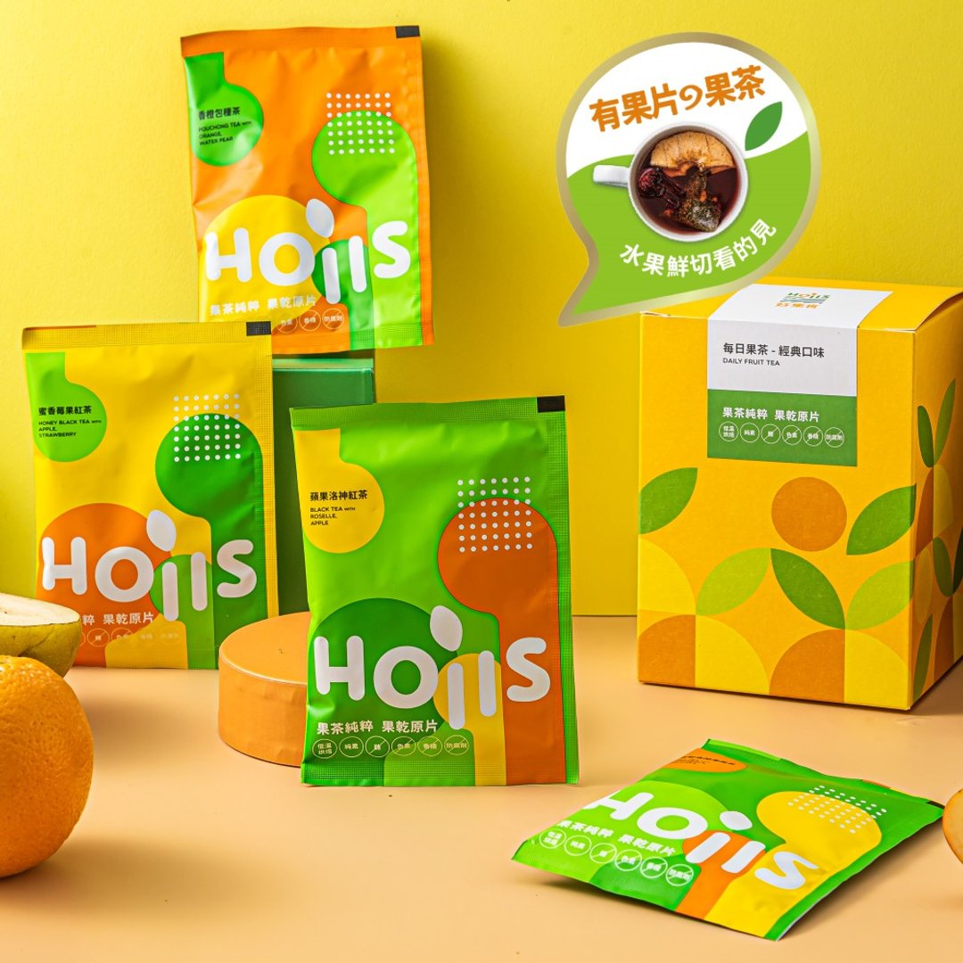 有果干茶每日随身包综合口味6包/盒尝鲜组【Hoiis好集食】 - 茶 - 其他材质 绿色