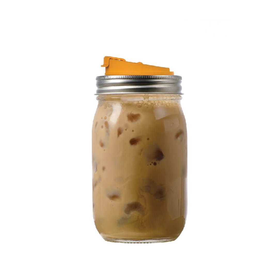 Jarware x Ball 窄口随行杯盖 玻璃梅森罐组 - 其他 - 塑料 橘色