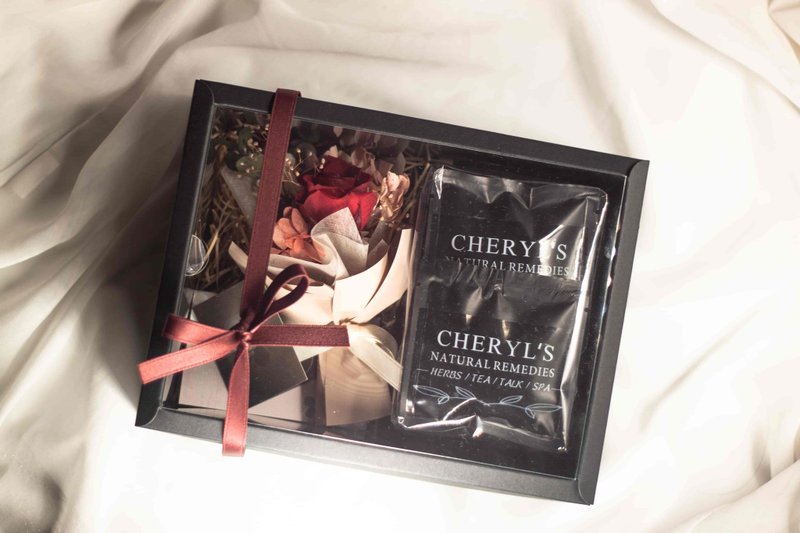 永生花茶礼盒 - 防疫动起来 红花系(10包装) - 茶 - 植物．花 黑色