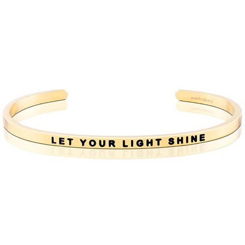 Mantraband悄悄话许愿手环-  LET YOUR LIGHT SHINE 闪耀自我光芒 - 手链/手环 - 其他金属 多色
