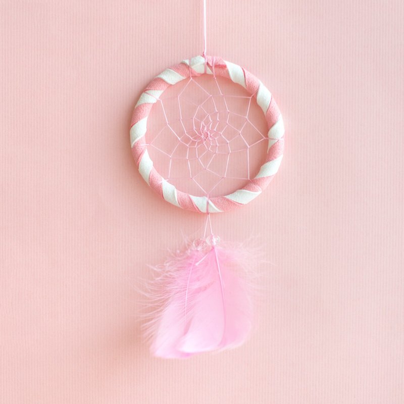 双色款 (白+粉红色 ) - 捕梦网  8cm - - 摆饰 - 其他材质 粉红色