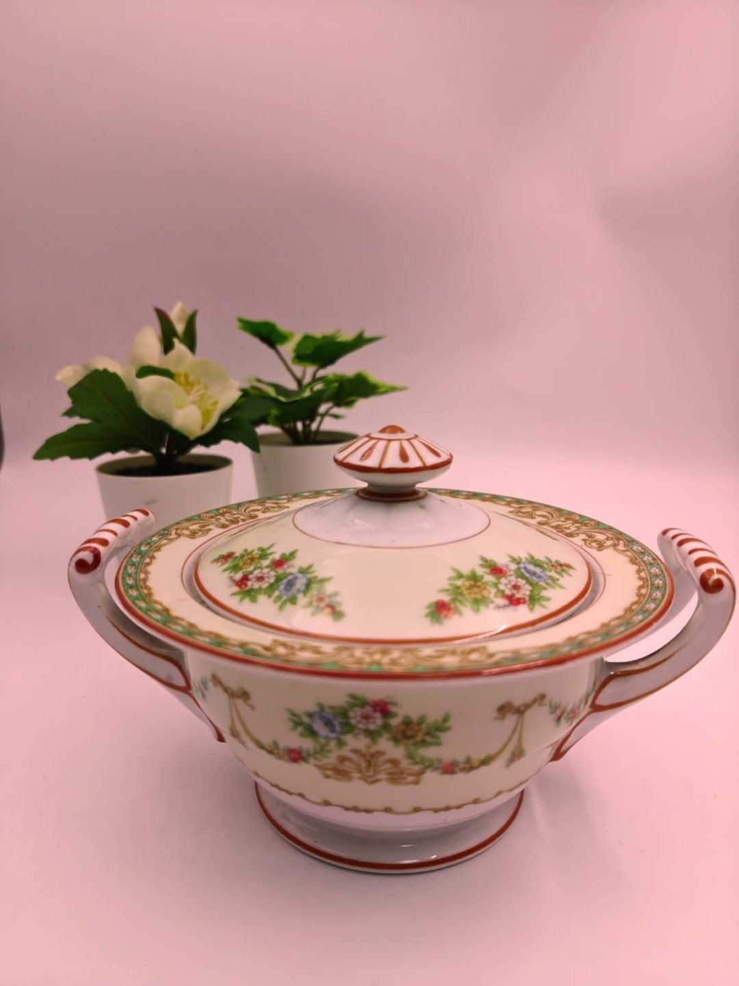 日本Noritake(则武) 古董双耳糖罐 - 摆饰 - 瓷 多色