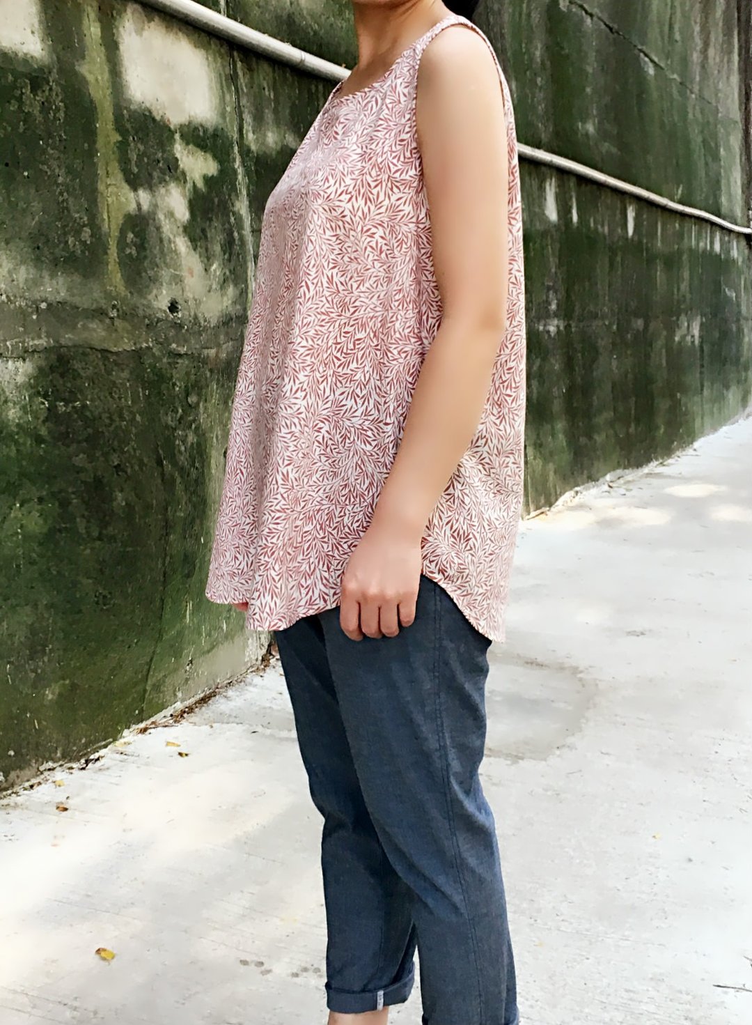 i'm 简约舒适天丝棉印花手作背心 - 女装上衣 - 棉 