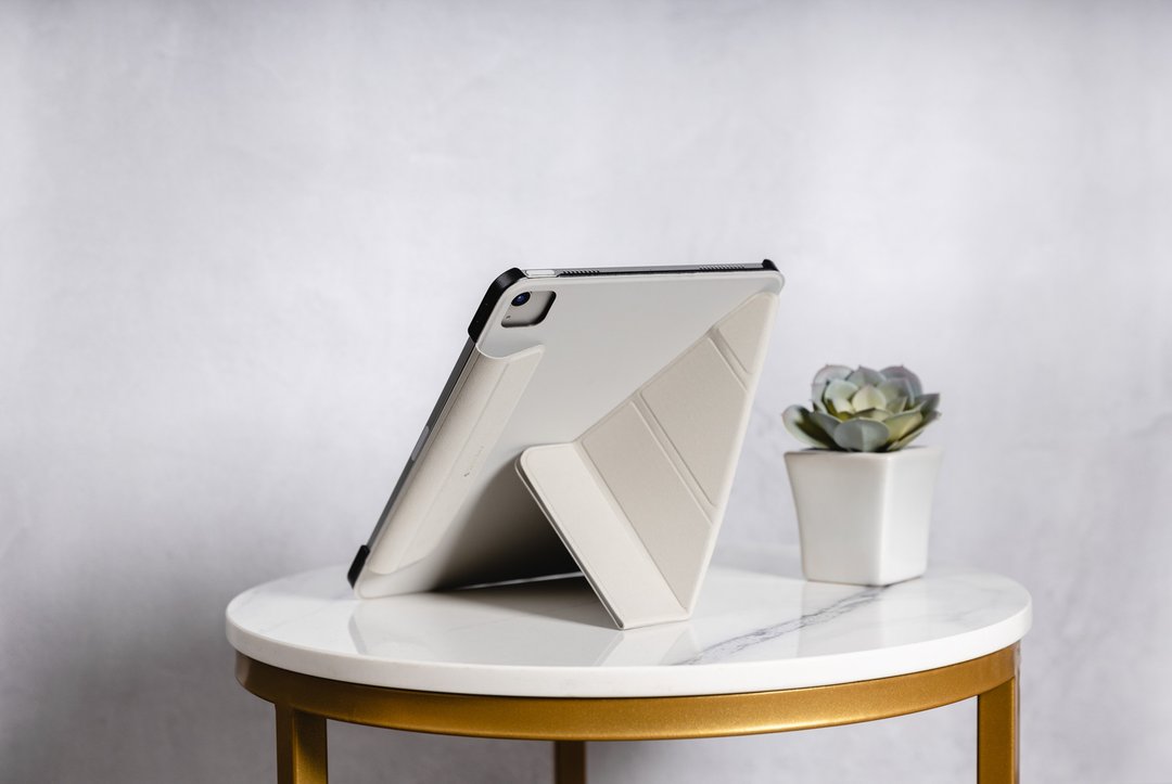 【适配 2026 最新】Origami iPad Air/Pro多角度支架折叠保护套 - 平板/电脑保护壳 - 人造皮革 