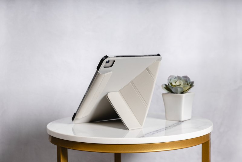 【适配2025最新】Origami iPad Air/Pro多角度支架折叠保护套 - 平板/电脑保护壳 - 人造皮革 