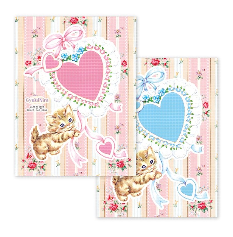 心型猫贴纸 - 贴纸 - 纸 