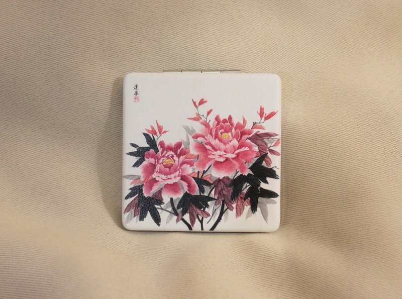 Kindness Fan Art 牡丹皮革化妆镜 - 其他 - 其他材质 