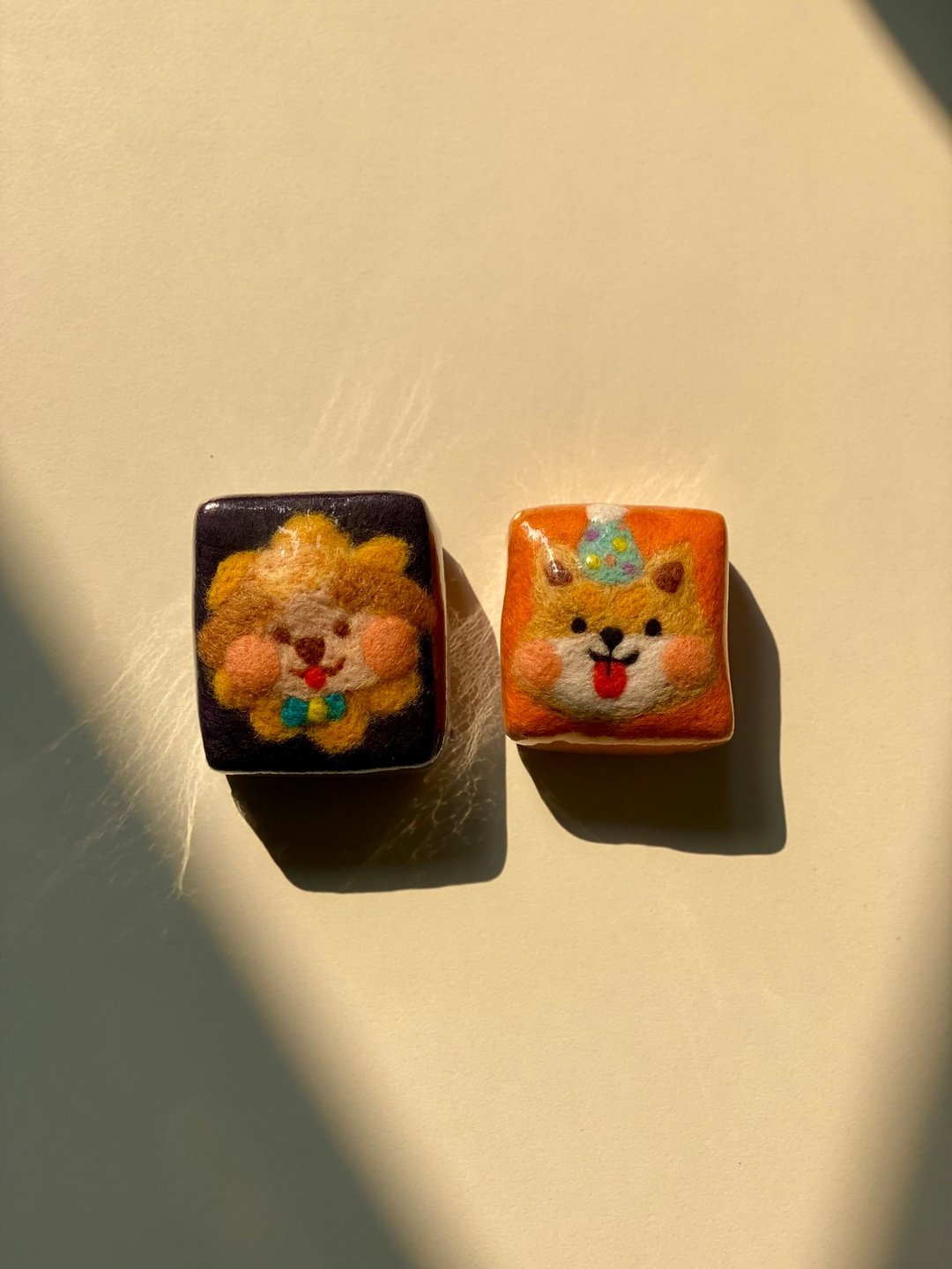 可爱狗狗羊毛毡手工皂・柴犬疗愈宠物造型 - 肥皂/手工皂 - 羊毛 橘色