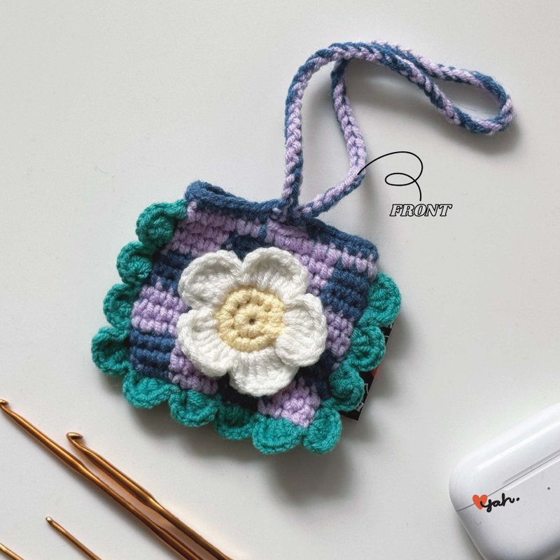 手工编织小菊花吊袋 - 吊饰 - 棉．麻 多色