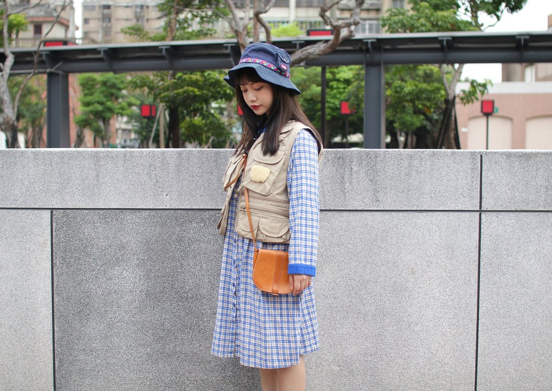 Back to Green::长版格纹衬衫两穿 森林蓝领 //vintage shirt - 女装衬衫 - 棉．麻 