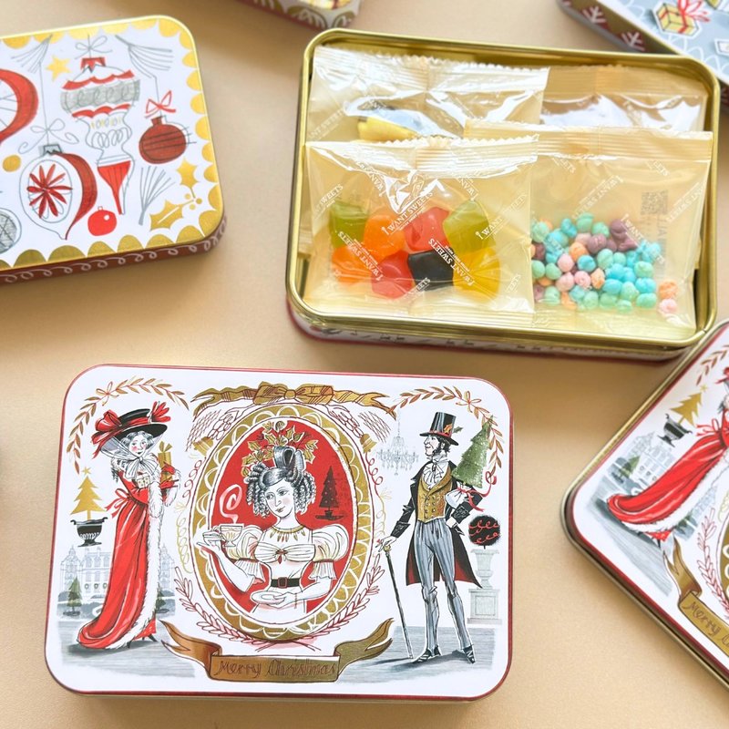 吉莉恩马汀圣诞长方糖果礼盒【英国糖迷你包4包入】 - 零食/点心 - 其他材质 红色