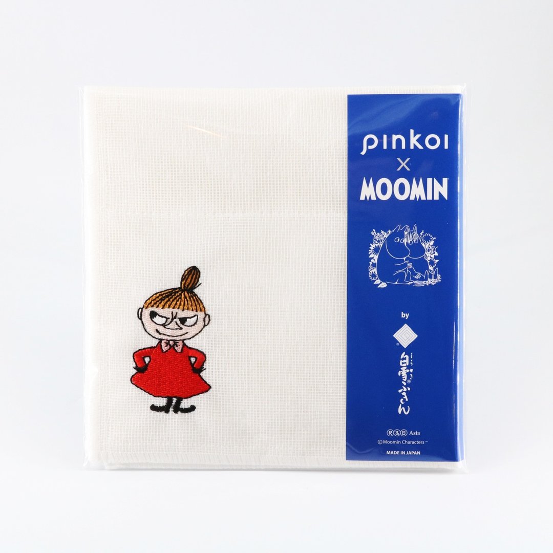 【Pinkoi x Moomin】小美 白雪刺绣手帕 - 手帕/方巾 - 其他人造纤维 红色
