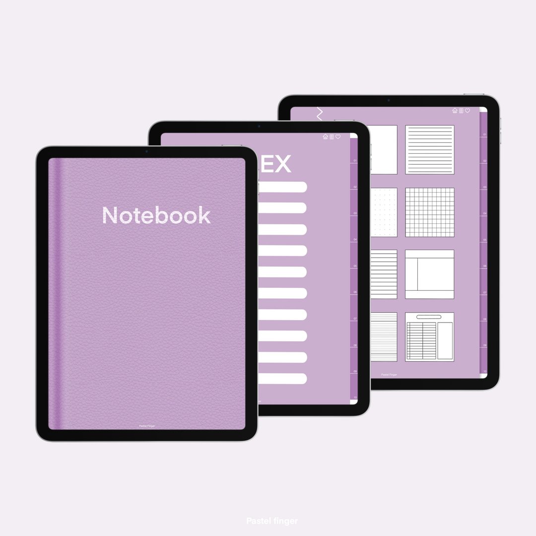 Digital Notebook Lavender purple - 电子手帐及素材 - 其他材质 