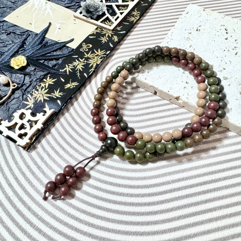 108颗五行中药合香珠手链/开运招财/疗愈/母亲节礼物/送礼 - 手链/手环 - 植物．花 多色