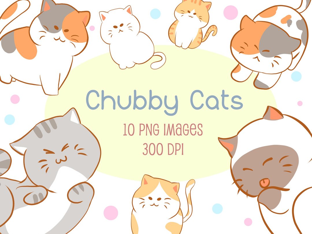 Digital sticker png, Cute Kawaii cat - 电脑手机桌布/贴图/App 图示 - 其他材质 