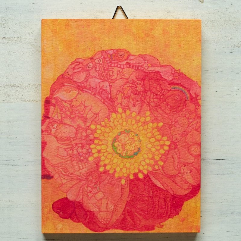 3:4Art panel No.44 /  We are all one life, and we form one world - 海报/装饰画/版画 - 纸 橘色