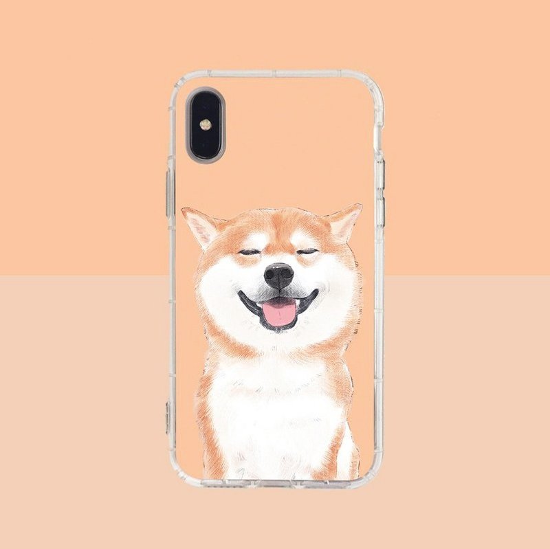 大脸柴柴浮雕空压壳-iPhone(i5,i6s,i6splus,i7.i7plus,i8.i8plus,i x)/三星.ASUS.HTC.OPPO - 手机壳/手机套 - 塑料 橘色