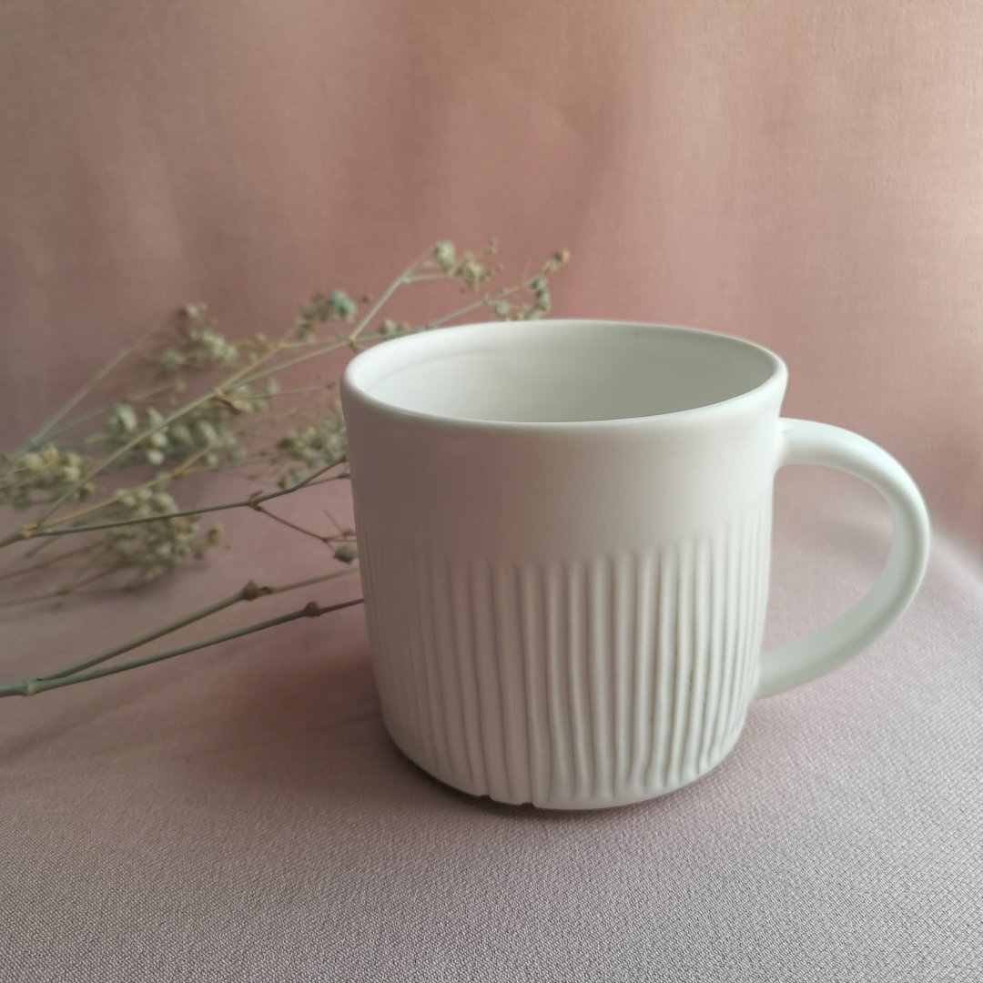 *福利品出清* x雪花白釉x手工瓷器马克杯 咖啡杯 茶杯 杯子 - 咖啡杯/马克杯 - 瓷 白色