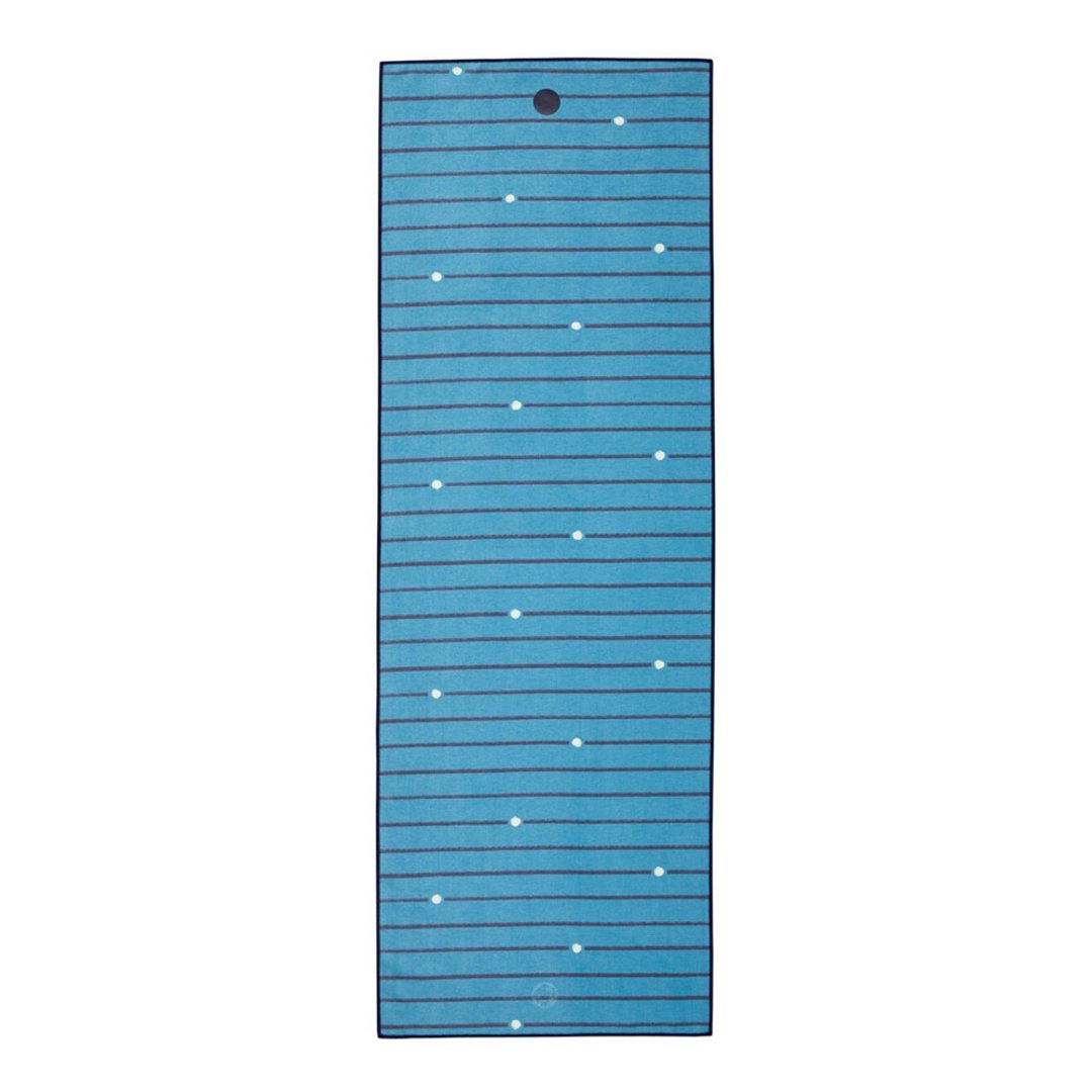 【Manduka】Yogitoes Plus Repreve 瑜珈铺巾-Bio Stripe(湿止滑) - 运动配件 - 其他材质 蓝色