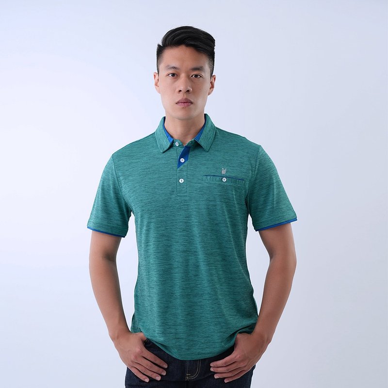 游遍天下 男款吸湿排汗抗UV机能POLO衫 GS1037  (M-6L 大尺码) / - 男装运动衣 - 聚酯纤维 绿色