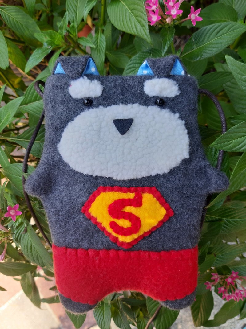 雪纳瑞狗狗万用包/背包/手机袋 - 侧背包/斜挎包 - 棉．麻 