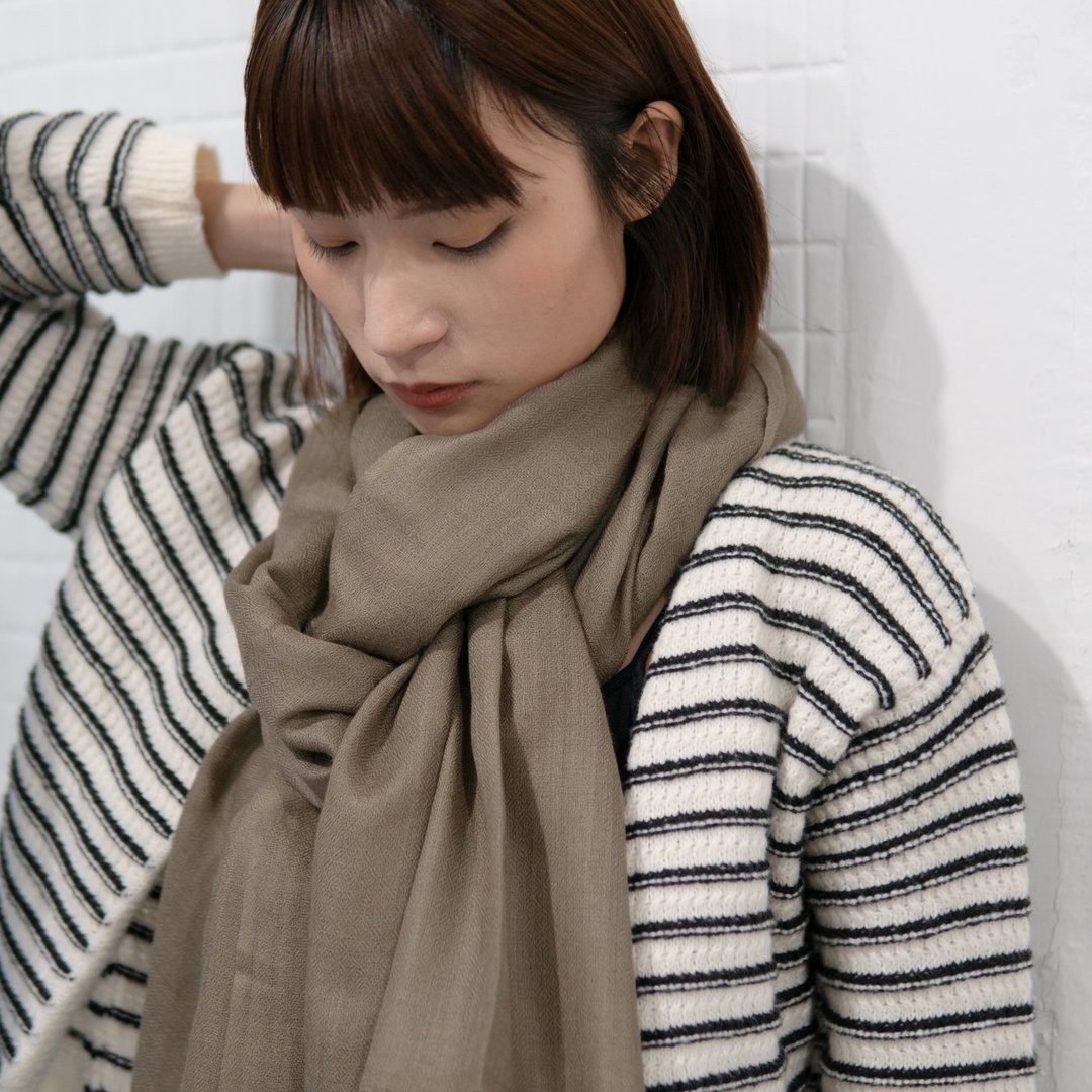 喀什米尔 Cashmere 羊毛围巾 - 摩卡 - 围巾/披肩 - 羊毛 多色