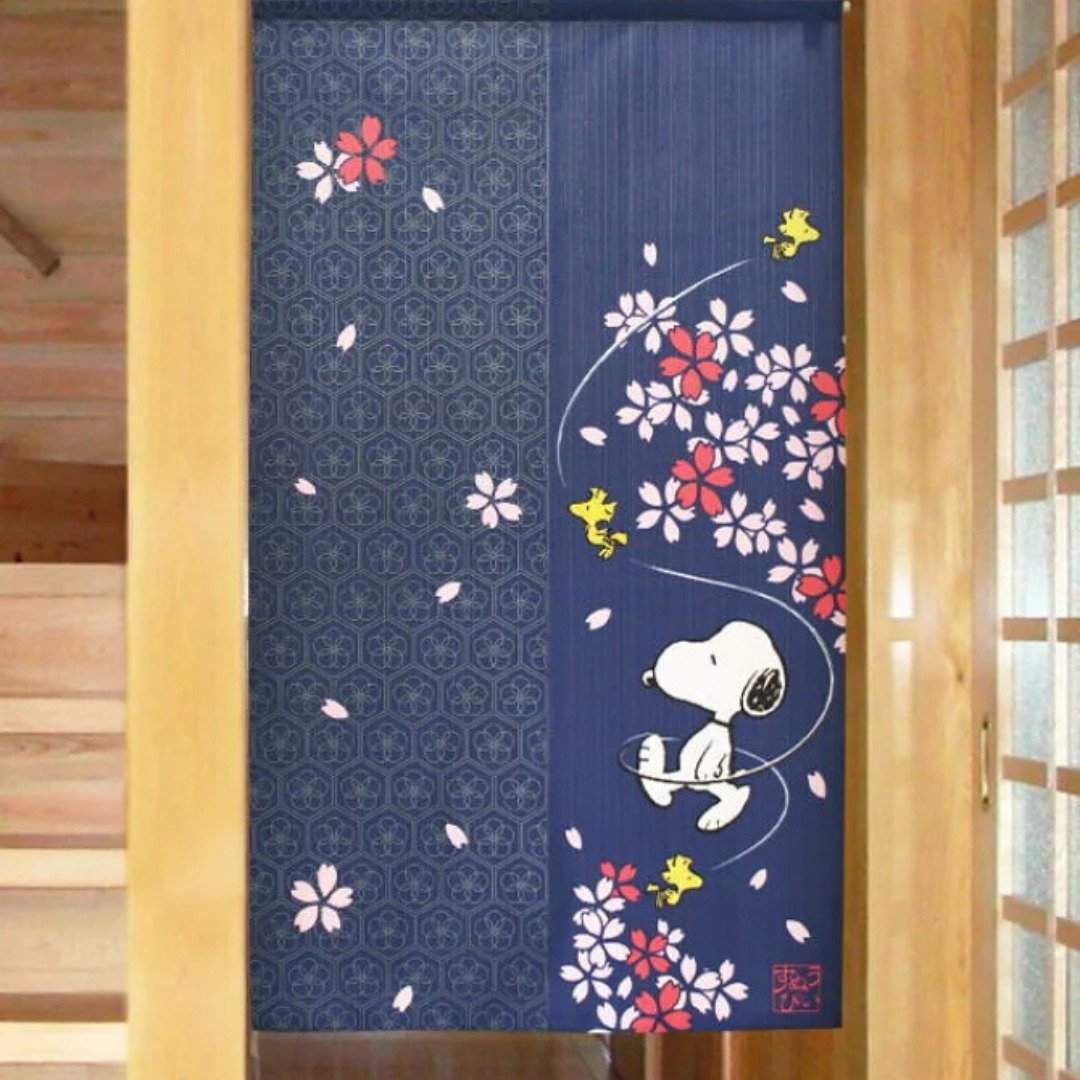 日本制 snoopy樱咲门帘 - 门帘/门牌 - 聚酯纤维 多色