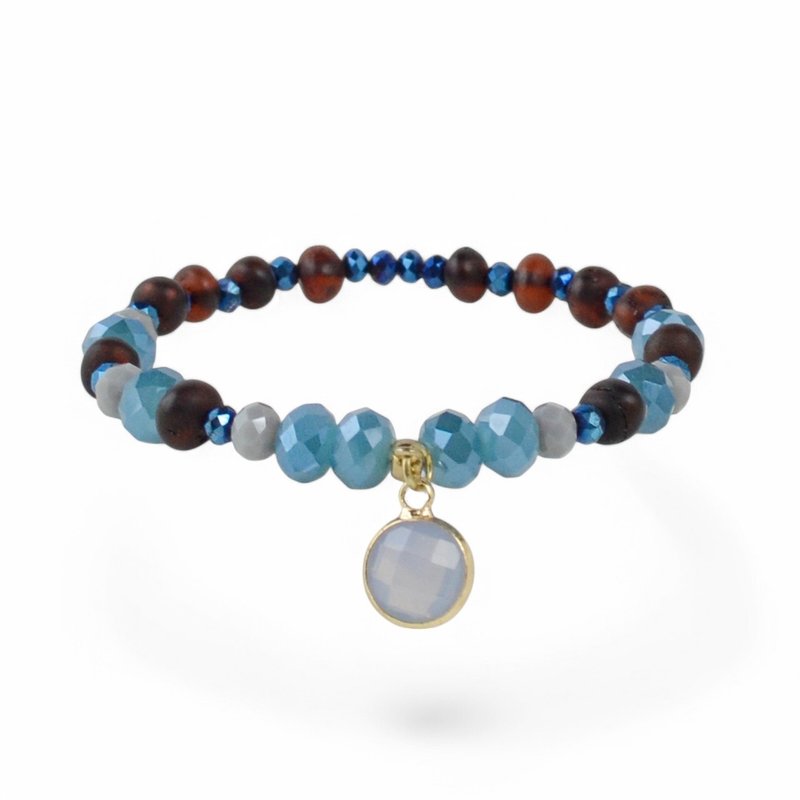 琥珀手链  生日珠宝礼物  TG37 - 手链/手环 - 宝石 多色