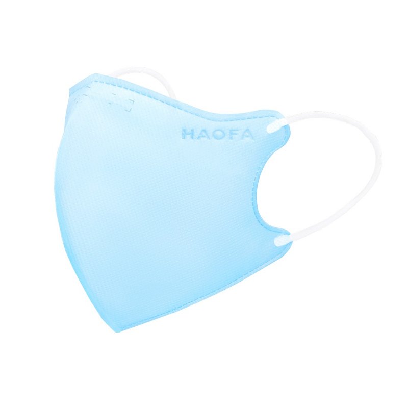 HAOFA气密型99%防护立体口罩(N95效能)-粉蓝色(30入) - 口罩 - 其他材质 红色