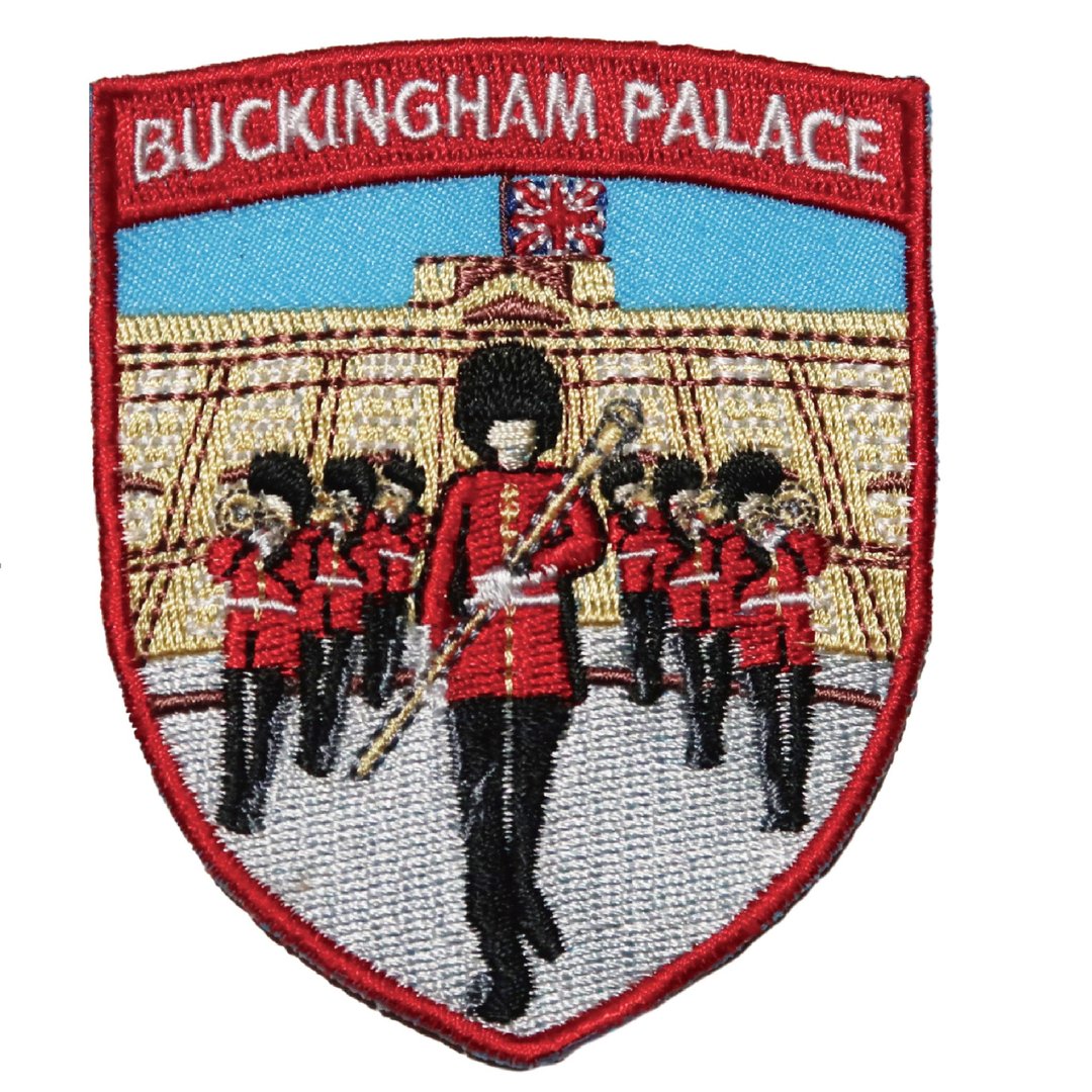英国 白金汉宫 红卫兵 背胶刺绣布章 贴布 布标 烫贴 徽章 肩章 - 徽章/别针 - 绣线 多色