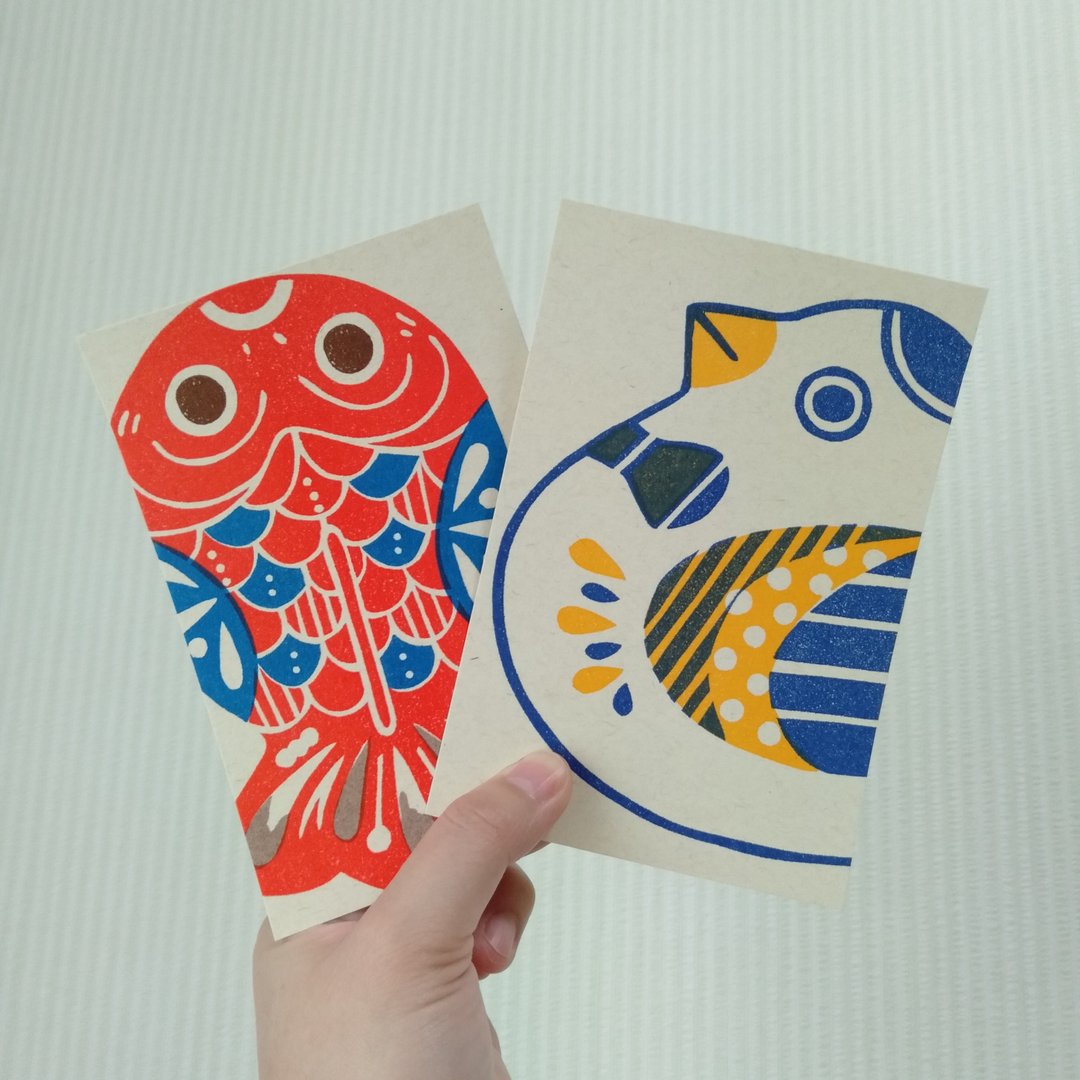 吉祥意象明信片组 5 - 卡片/明信片 - 纸 红色