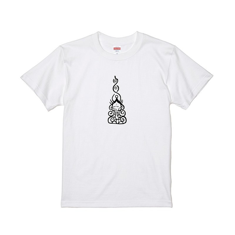 吉祥佛T恤 - 静气 - 中性连帽卫衣/T 恤 - 棉．麻 黑色