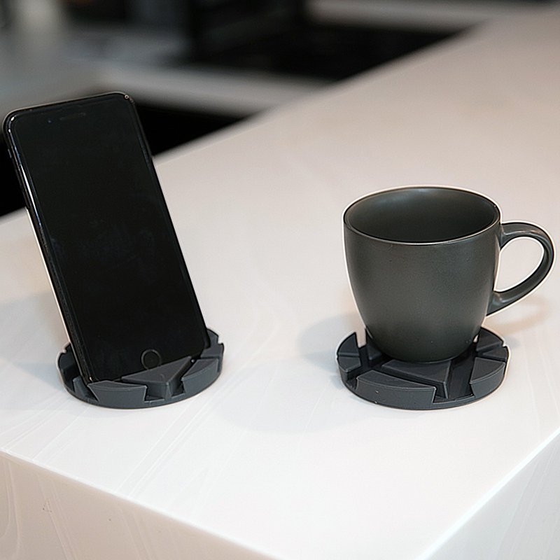 杯垫灰色每套两件 - 其他 - 硅胶 灰色