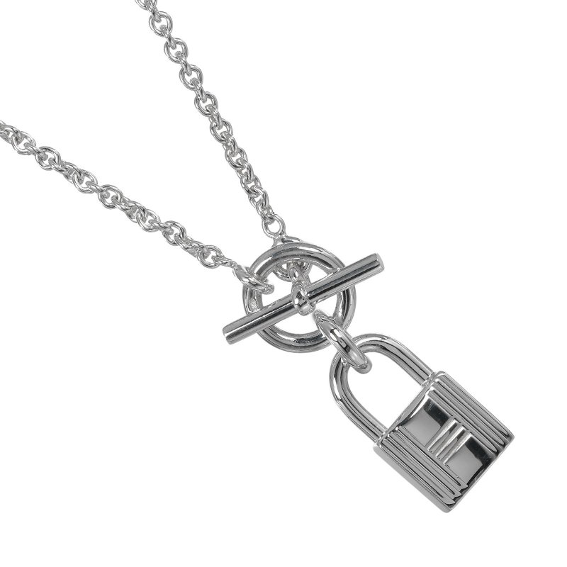 【日本直送】爱马仕 HERMES Cadenas Amulettes 吊坠项链 925银 约12.16g 女仕【二手】 - 项链 - 银 银色